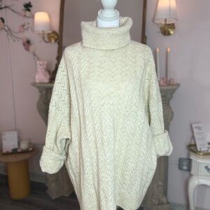 Old Navy Cream Cowl Neck Sweater